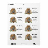 Nieuwe thuisadres mijnbouwgroeve etiket (Full Sheet)