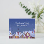 Nieuwe thuisadres Winter We hebben Kerstmis verpla Aankondigingskaart (Staand voorkant)