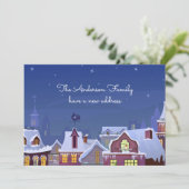 Nieuwe thuisadres Winter We hebben Kerstmis verpla Feestdagenkaart (Staand voorkant)