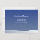 Nieuwe thuisadres Winter We hebben Kerstmis verpla Feestdagenkaart (Achterkant)