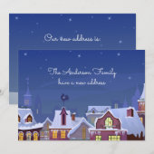 Nieuwe thuisadres Winter We hebben Kerstmis verpla Feestdagenkaart (Voorkant / Achterkant)