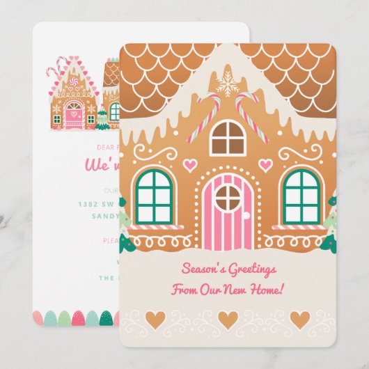 Nieuwe Thuisbrood met kerstmis Kaart (Voorkant / Achterkant)