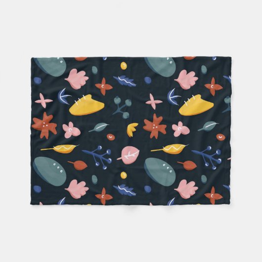 Nieuwe thuiscadeau | Naadloze Abstracte Floral Fleece Deken (Voorkant (Horizontaal))