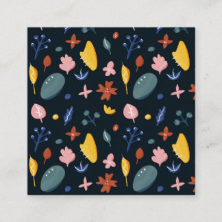 Nieuwe thuiscadeau | Naadloze Abstracte Floral Vierkante Visitekaartje