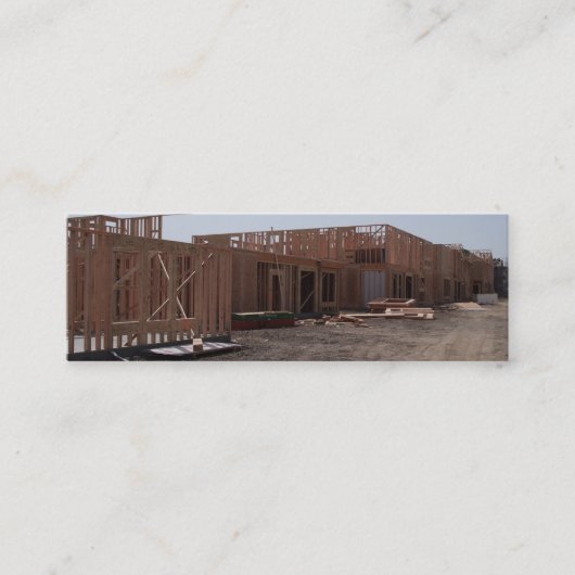 Nieuwe thuisconstructie mini visitekaartje (Voorkant)
