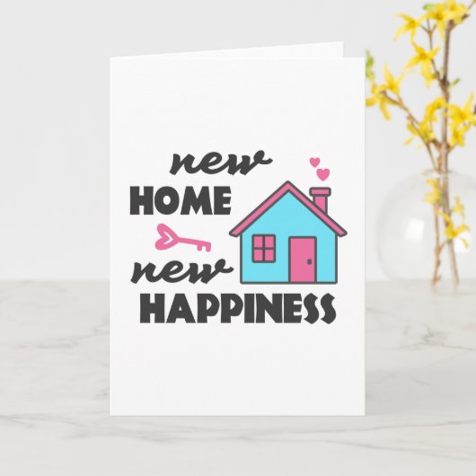 Nieuwe thuisgeluk kaart (Gele Bloem)