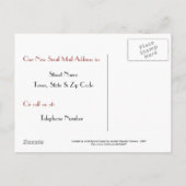 Nieuwe thuiskaart aankondigingskaart (Achterkant)