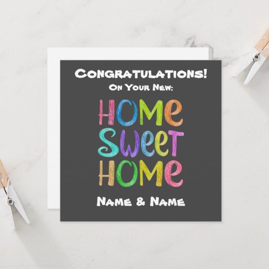 Nieuwe thuiskaart kaart (Voorkant / Achterkant in situ)