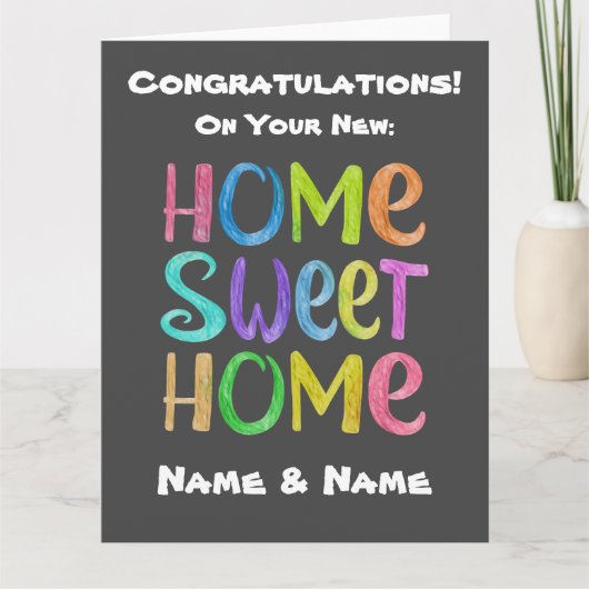 Nieuwe thuiskaart kaart (Voorkant)