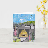 Nieuwe thuiskaart - Manx Gaelic Kaart (Gele Bloem)