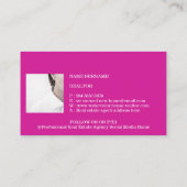 Nieuwe Thuismakende Real Estate Agent roze Visitekaartje (Achterkant)