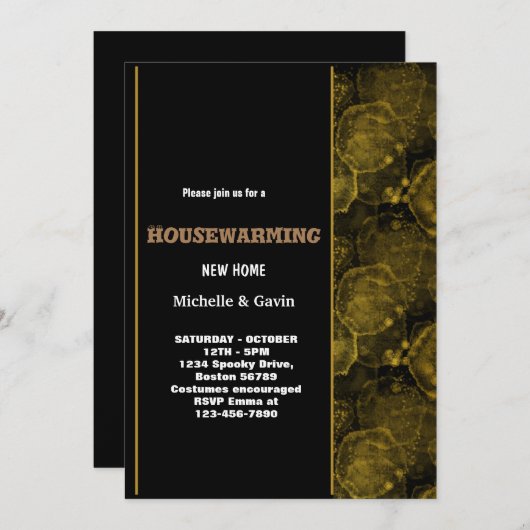 Nieuwe thuismoderne herfst-herfst-huisopwarmingsfe kaart (Voorkant / Achterkant)