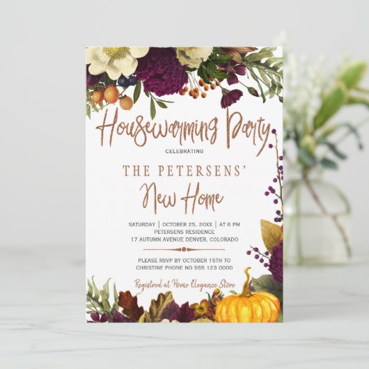 Nieuwe thuismoderne herfstprijs voor herfst kaart (Staand voorkant)