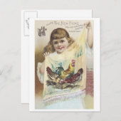 Nieuwe thuisnaaimachine aankondigingskaart (Voorkant / Achterkant)