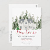 Nieuwe thuisvakantie wijziging adresaankondiging briefkaart (Voorkant / Achterkant)