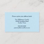 Nieuwe thuiswijziging van adres visitekaartje (Achterkant)