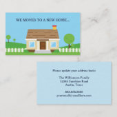 Nieuwe thuiswijziging van adres visitekaartje (Voorkant / Achterkant)