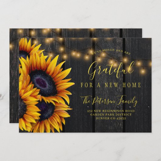 Nieuwe thuiswijziging van adresverplaatsing Thanks Aankondiging (Voorkant / Achterkant)