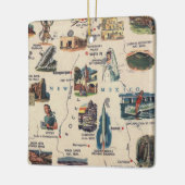 Nieuwe  Toeristenkaart Mexico Keramisch Ornament (Links)