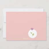 Nieuwe toevoeging Roze foto Zwangerschap Aankondig Aankondiging (Achterkant)