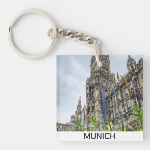 Nieuwe toren van het stadhuis in München, Duitslan Sleutelhanger