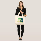 NIEUWE TREINFROGS GROTE TOTE BAG (Voorkant (model))