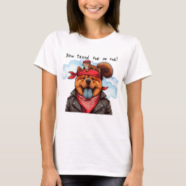 Nieuwe trend: bont op bont! chow-chow t-shirt