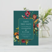 Nieuwe tuingebloemen trouw QR-code Save The Date (Staand voorkant)