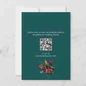 Nieuwe tuingebloemen trouw QR-code Save The Date (Achterkant)