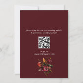 Nieuwe tuingewelflowers Huwelijks QR-code Save The Date (Achterkant)