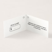 Nieuwe twee vette witte Logo van de Kledingprijs h Kaart (Binnen)