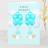 Nieuwe Tweeling Jongens Kaart (Gele Bloem)