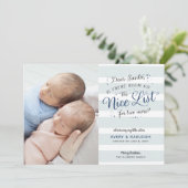 Nieuwe tweelingen kerstkondiging feestdagenkaart (Staand voorkant)