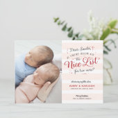 Nieuwe tweelingen kerstkondiging feestdagenkaart (Staand voorkant)