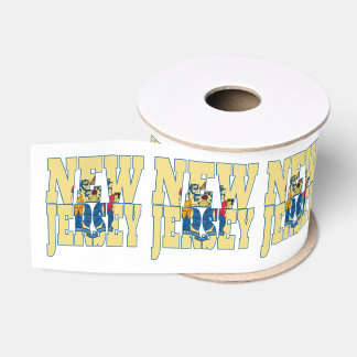 Nieuwe typografie ontwerp voor de vlag van New Jer Grosgrain Lint