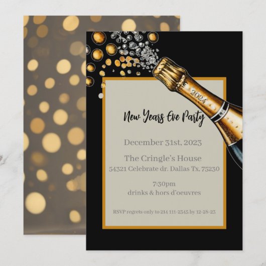 Nieuwe Uitnodiging Eve van Jaren (Voorkant / Achterkant)