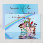 Nieuwe uitnodiging van het Baby shower van het Beg (Voorkant / Achterkant)