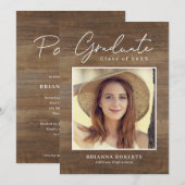 Nieuwe uitnodiging voor een Afstuderen (Voorkant / Achterkant)