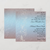 Nieuwe uitnodiging voor een blauwe bruiloft (Voorkant / Achterkant)