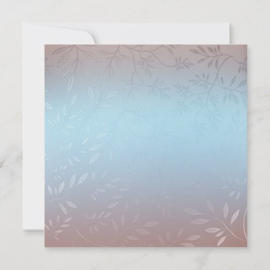 Nieuwe uitnodiging voor een blauwe bruiloft (Achterkant)