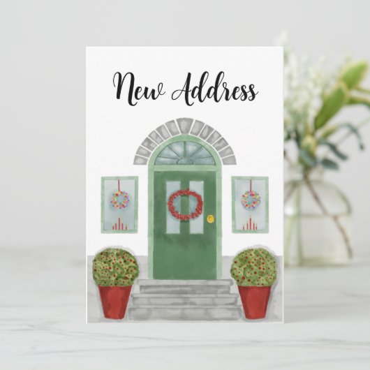 Nieuwe uitnodiging voor Kerstmis (Staand voorkant)