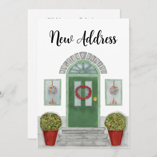 Nieuwe uitnodiging voor Kerstmis (Voorkant / Achterkant)