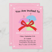 Nieuwe uitnodiging voor rode kledingwinkel (Voorkant / Achterkant)