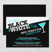 Nieuwe Uitnodigingen van de Eve Black en White Par (Voorkant / Achterkant)