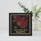 Nieuwe uitnodigingen van Red and Gold Fireworks (Staand voorkant)