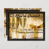 Nieuwe uitnodigingen voor kleine Gilded Bubble New (Voorkant / Achterkant)