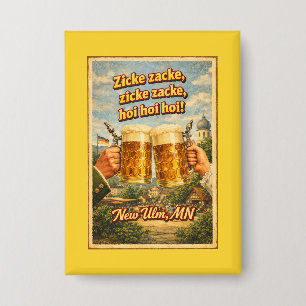 Nieuwe Ulm MN Duitse Bier Oktoberfest Knop Button