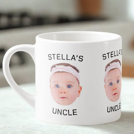 Nieuwe Uncle Gift Mok, Aangepaste Baby Gezicht Fot Espresso Kop