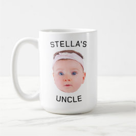 Nieuwe Uncle Gift Mok, Aangepaste Baby Gezicht Fot Koffiemok