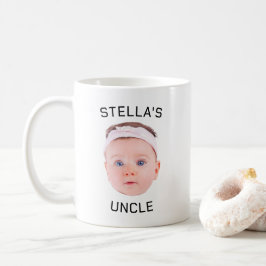 Nieuwe Uncle Gift Mok, Aangepaste Baby Gezicht Fot Koffiemok